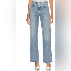AGOLDE Harper Mid Rise Wide Straight Leg Jeans in Flash SZ 26